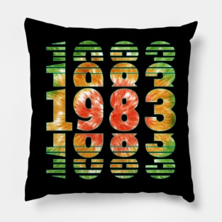 Tie Dye 1983 Birthday Pillow