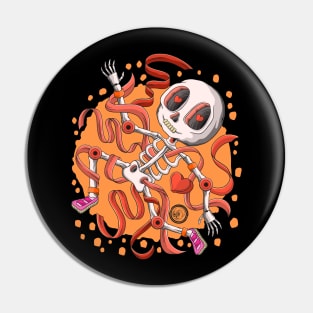 The Cute Skeleton Love Dancer- Día De Los Muertos- Dance Lover Pin