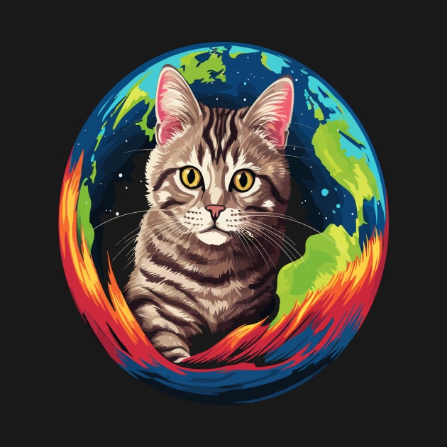 American Shorthair Earth Day by JH Mart