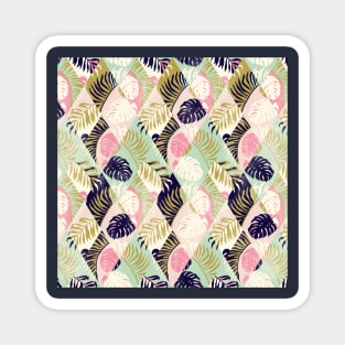 Mint and Navy Tropical Diamonds Magnet