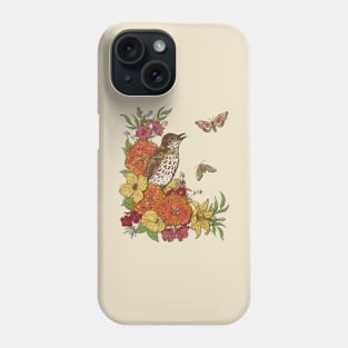 Vintage Song Thrush Phone Case