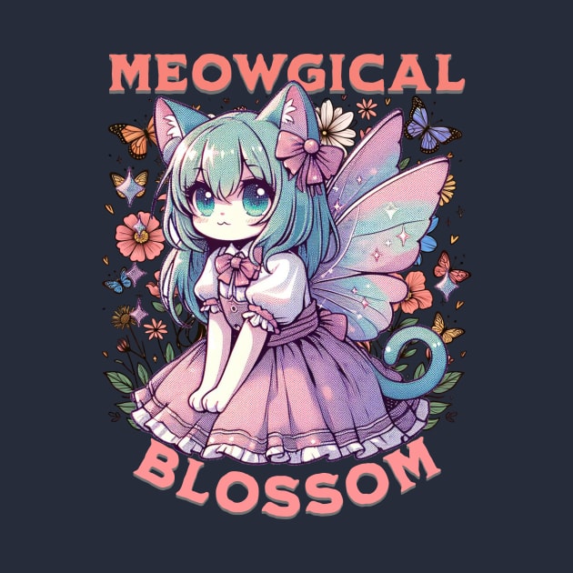 Meowgical Blossom – Enchanting Fairycore Cat Fantasy by Conversion Threads