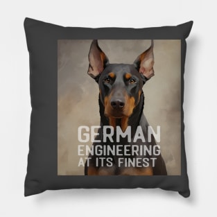 Doberman Pincher German Engineering at it's finish Pillow