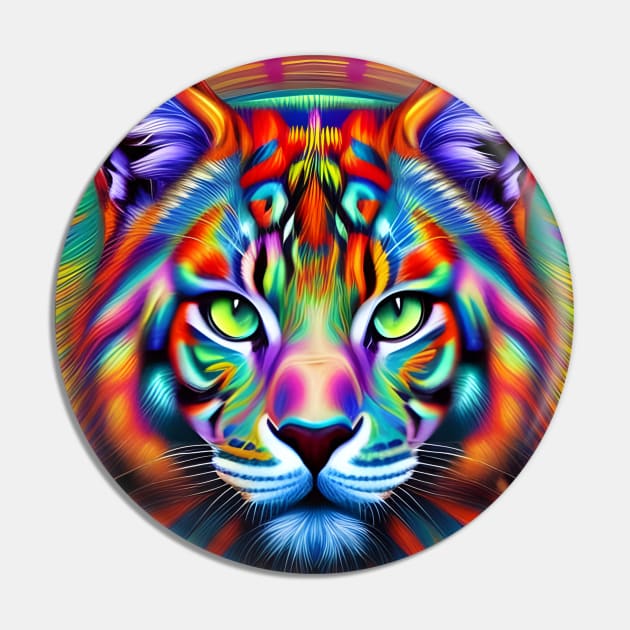 Kosmic Kitty (24) - Trippy Psychedelic Cat Pin by TheThirdEye