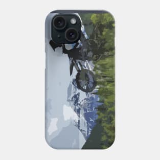 Mountain View Racer - Mount Robson Motocross Rider Phone Case