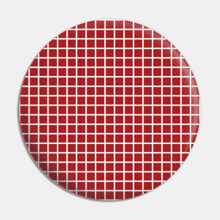 Red and White Graph Grid Pattern Pin