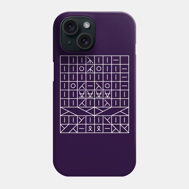 Knitting Pattern Symbols Phone Case by polliadesign