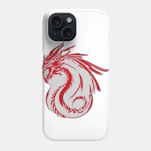 Dragon Red Shadow Silhouette Anime Style Collection No. 448 Phone Case