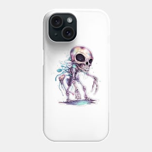 crazy funny skeleton Phone Case