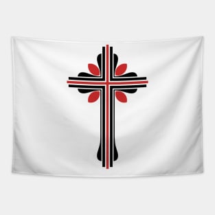 Cross of the Lord and Savior Jesus Christ, a symbol of crucifixion and salvation. Tapestry