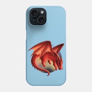 Kawaii Fire Dragon - With Background Phone Case