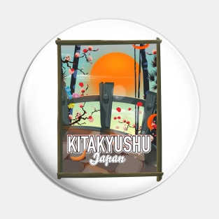 Kitakyushu Japan travel poster Pin