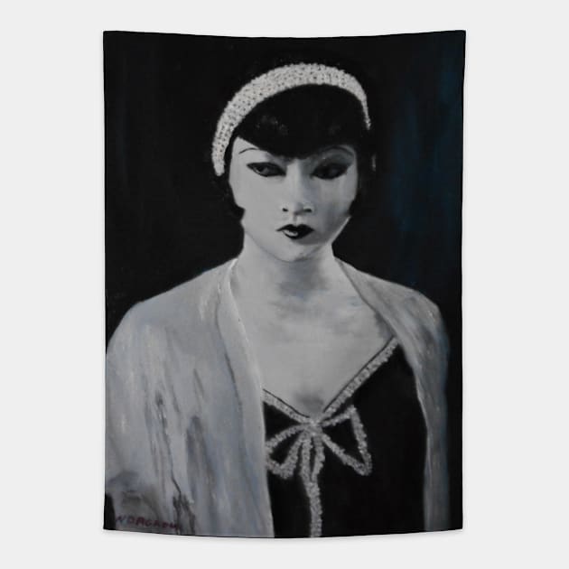 Anna May Wong - Art Deco Tapestry by Marcel1966