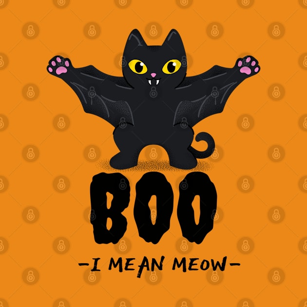 Boo, I mean Meow! Adorable Halloween CatBat by MzM2U