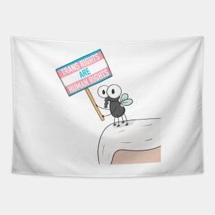 Trans Rights Are Human Rights Fly on Mike Pence's Head Tapestry