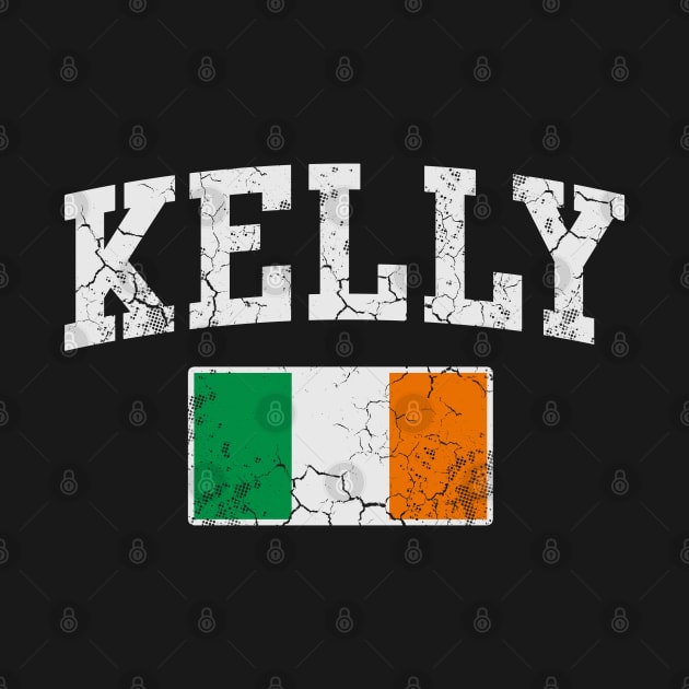 Kelly Irish Name Surname St Patrick's Day Ireland Flag by E