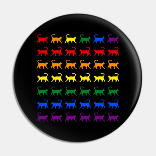 Cat LGBT Gay Rainbow Pride Flag - Gay Pride Cats LGBT Pin