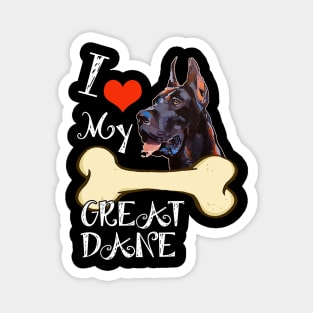 Great Dane T-Shirt - I Love My Great Dane Magnet