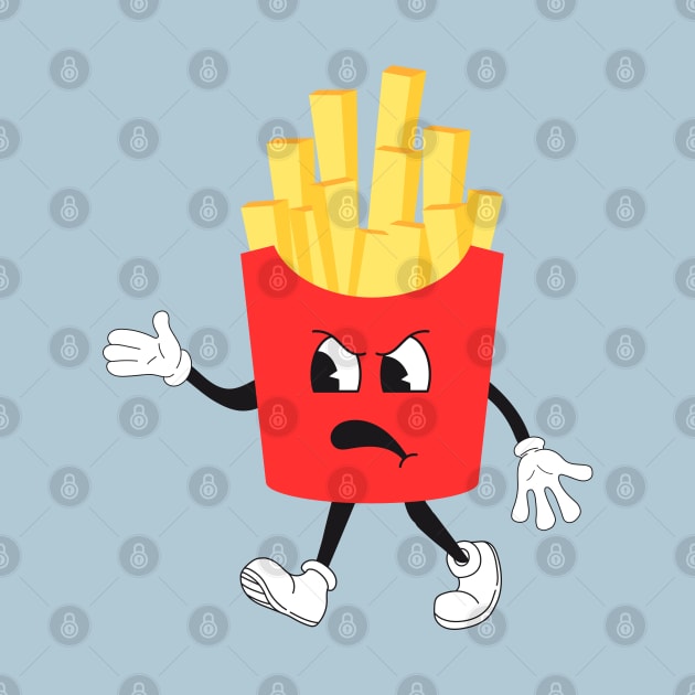 Retro French Fries Angry Face by TheRealGWon