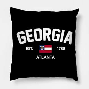 Georgia Collegiate Preppy Pillow