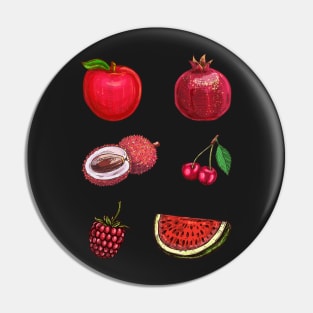 Pack of Fruits Stickers Pin