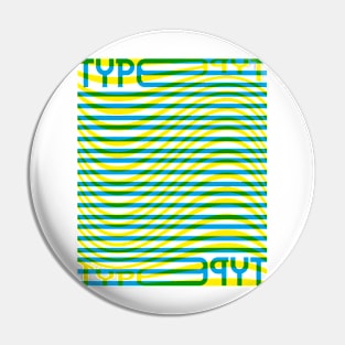 Type Wave (Blue Yellow Green) Pin