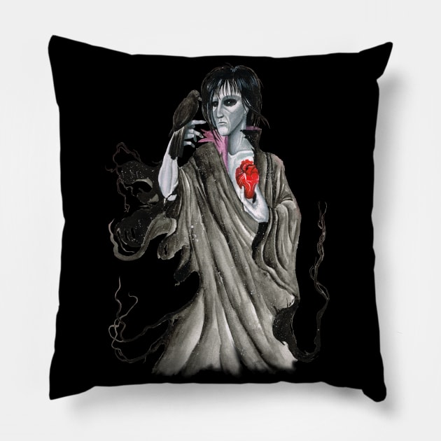 Morpheus and Raven Pillow by Tattoocesar