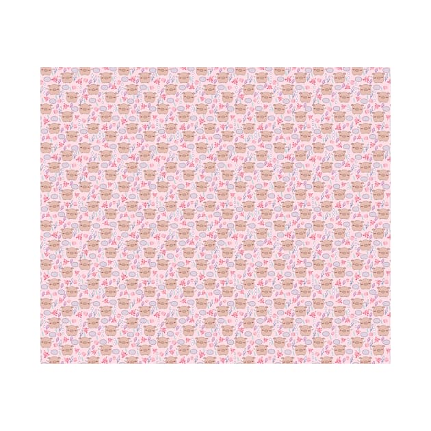 Cartoon Pink Pig Pattern by saradaboru