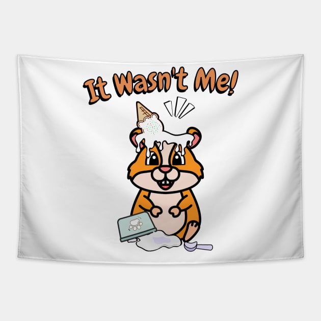 It wasnt me - hamster Tapestry by Pet Station