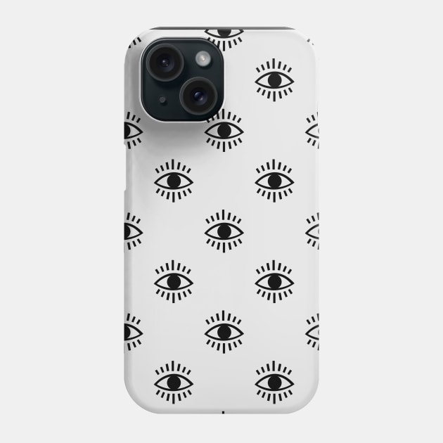 Eye Pattern Phone Case by Kristina Stellar Scandinavian Land