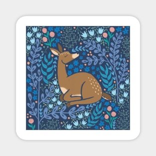 Winter Woodland Deer Magnet