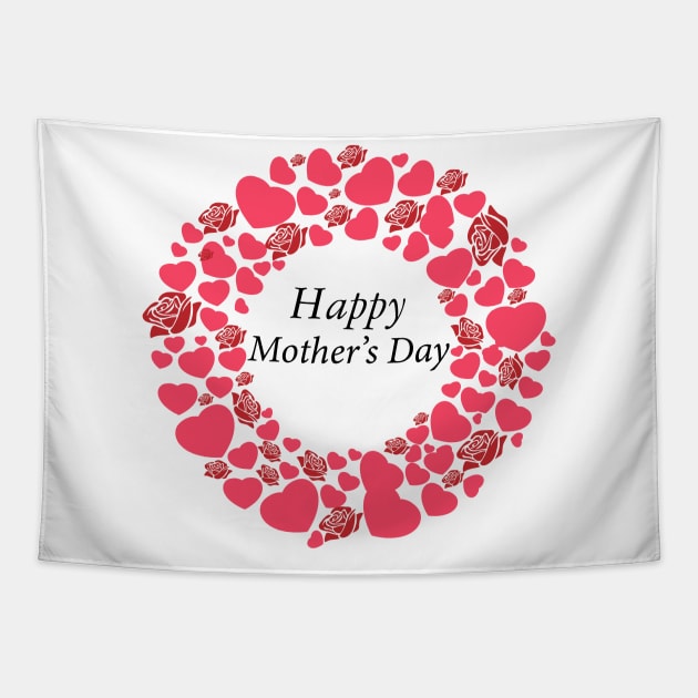 Happy Mother Day Love Flower Funny Tapestry by A_ni_ka_wa