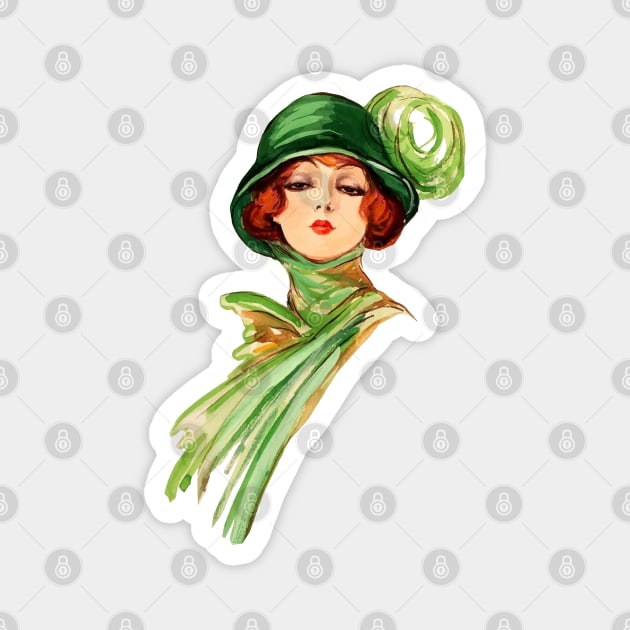 1920s Woman with Cloche Hat Magnet by chmdance