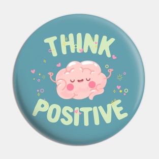 Think positive motivational quotes typography Pin