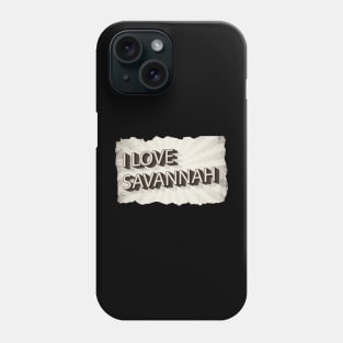 I Love Savannah newspaper Vintage Phone Case