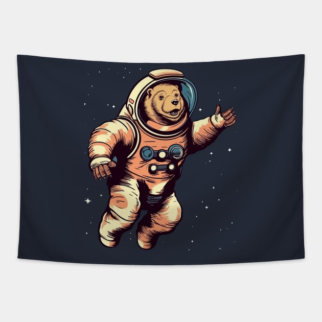 Bear Astronaut Tapestry by tatadonets