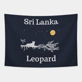 Sri Lanka Leopard At Night Tapestry