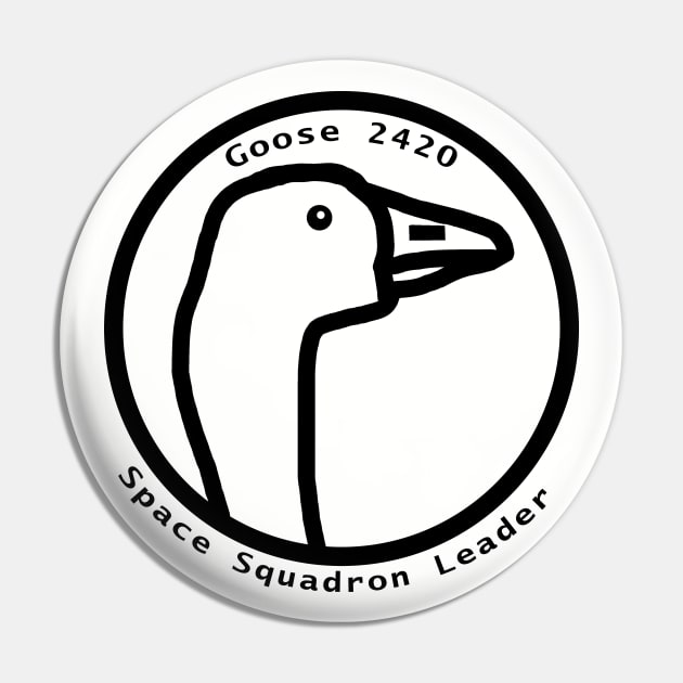 Portrait of Space Squadron Leader Goose Outline Pin by ellenhenryart