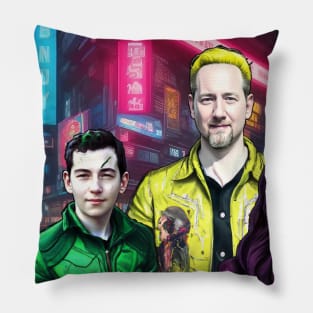 Americans in Neo Tokyo Pillow