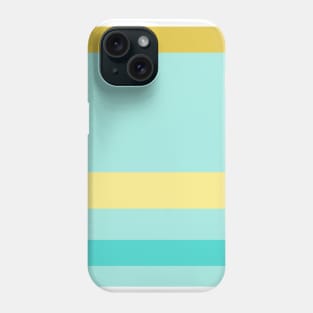 An admirable assortment of Macaroni And Cheese, Aqua Marine, Pale Turquoise and Dark Cream stripes. Phone Case