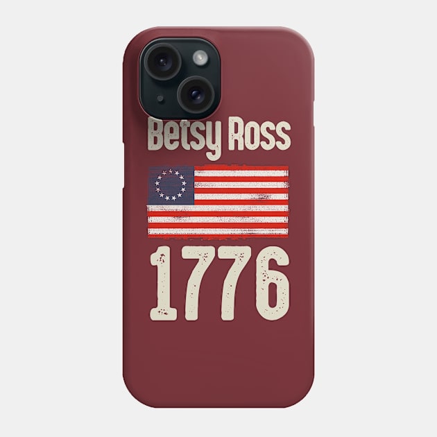 Betsy Ross American Flag 1776 Phone Case by Designkix