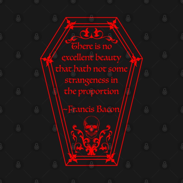 Coffin Quote Francis Bacon in Red by RavenWake