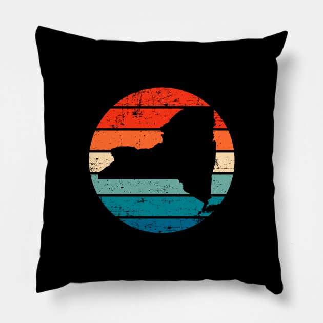 New York Retro Pillow by Printnation