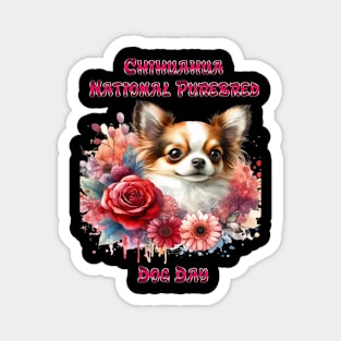 Floral Chihuahua A Petite Canine Blooms Magnet