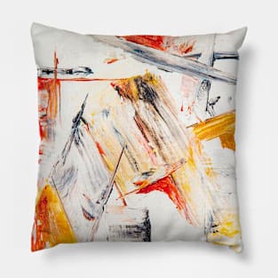 Abstract Painting With Oil Colors Pillow