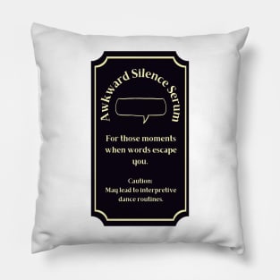 Potion Label: Awkward Silence Serum, Halloween Pillow