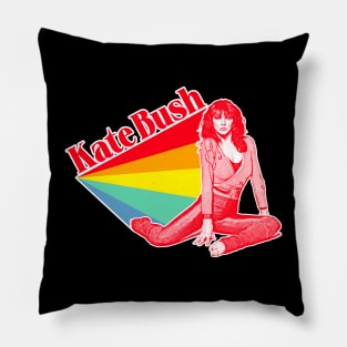 Kate Bush / Retro Rainbow Aesthetic Design Pillow