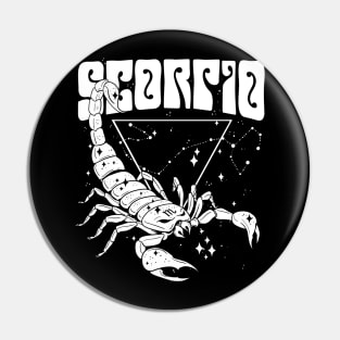 SCORPIO Spirit Witch Shirt Skull constellation Pin