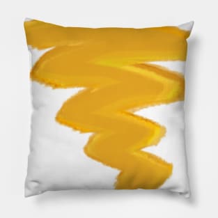 Abstract Liquid Gold Brush Stroke Pillow