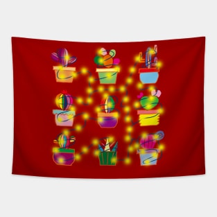 Christmas Cactus Tapestry